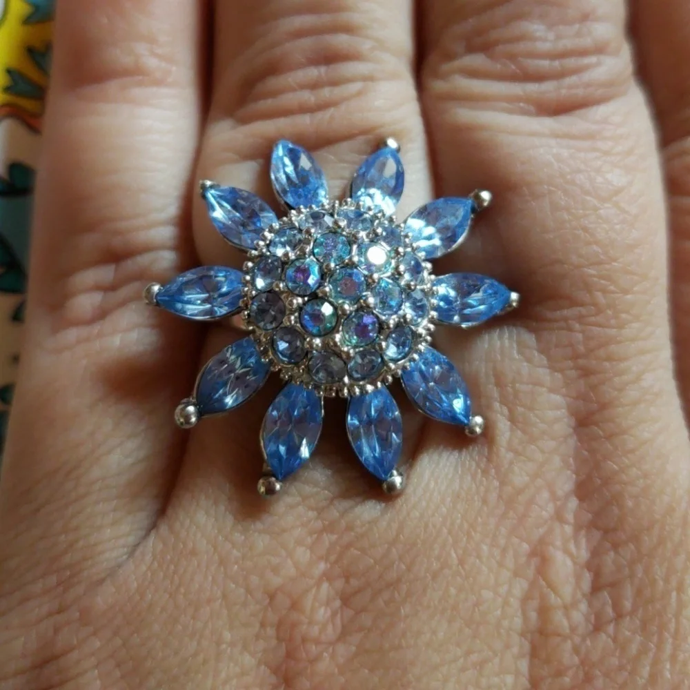 New beautiful light blue ring